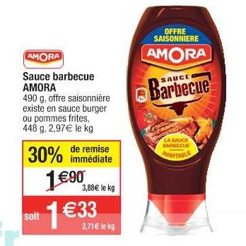 Sauce barbecue - Amora - 490g