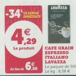 Promo Lavazza café moulu format spécial chez Carrefour