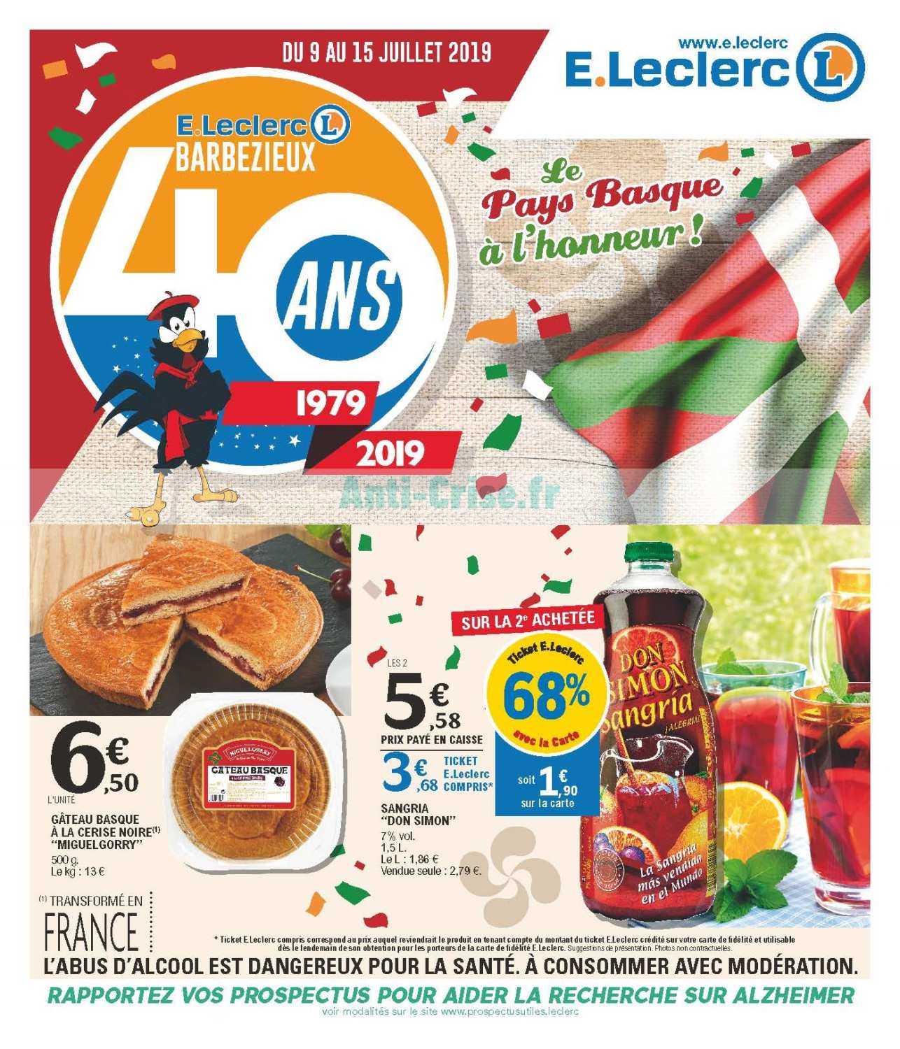 Anticrise.fr Catalogue Leclerc Local du 09 au 15 juillet 2019