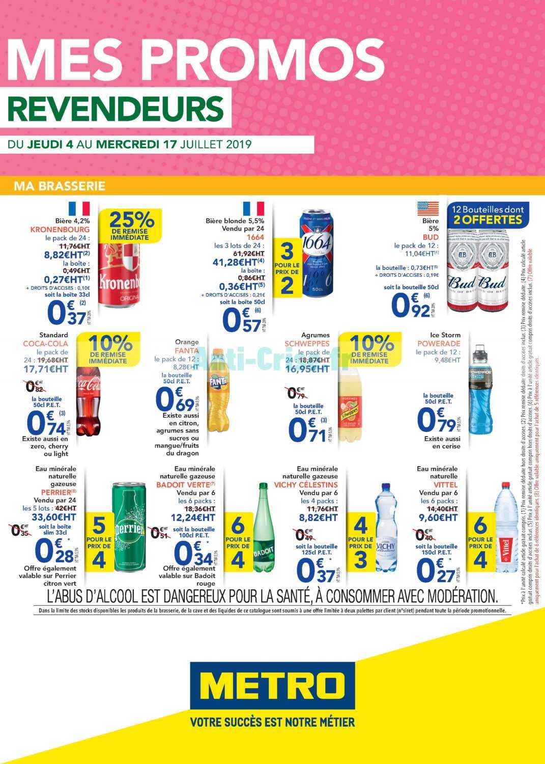 Anticrise.fr Catalogue Métro du 04 au 17 juillet 2019MéTRO le