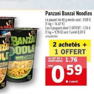 Promo Banzaï noodles chez Lidl
