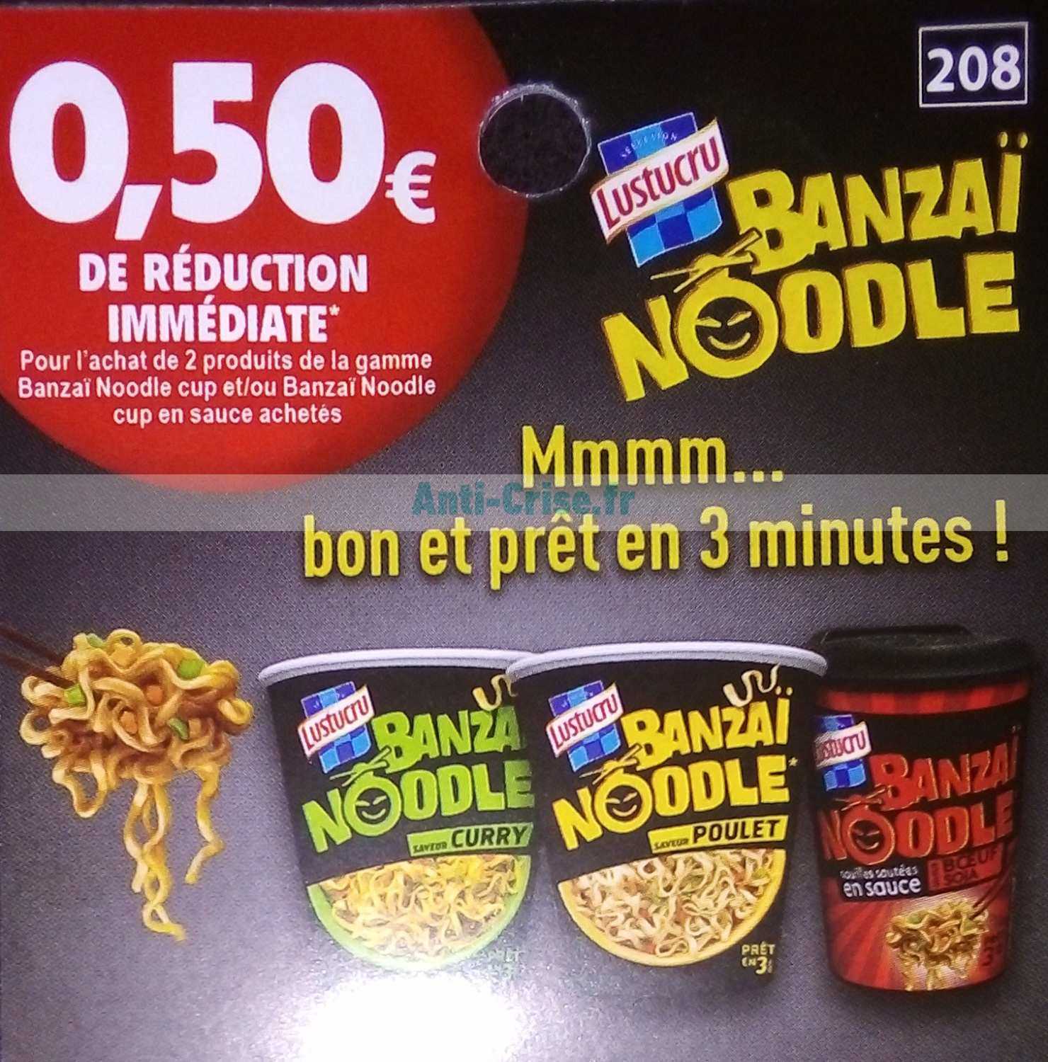 Banzai Noodle Saveur Poulet - Lustucru