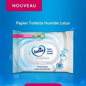 Lotus - Parce qu'à deux c'est encore mieux, Lotus vous offre un échantillon  de papier toilette humide dans votre pack Lotus Confort 12 rouleaux !  (Offre sous réserve de disponibilité en magasin).