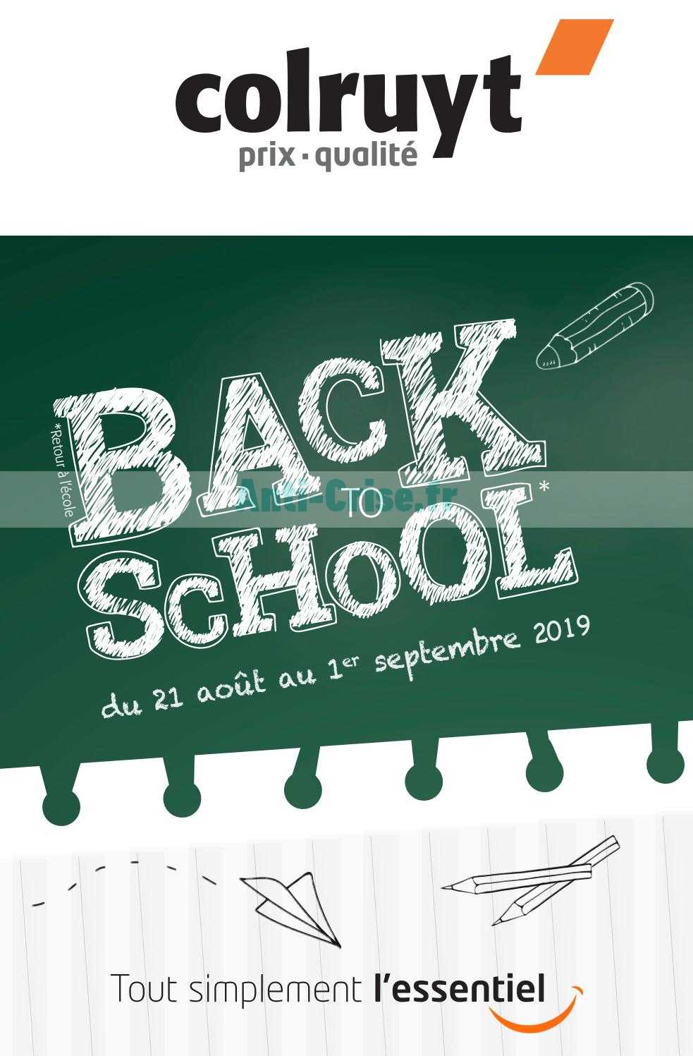 Catalogue Colruyt Du 21 Août Au 01 Septembre 2019 Rentrée Scolaire