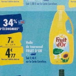 Huile De Tournesol - Carrefour - 2 l