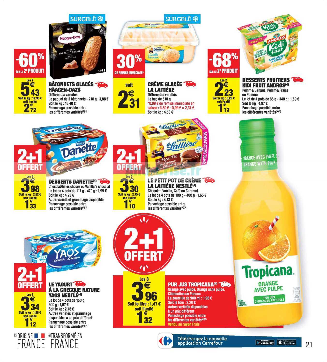 Anticrise.fr Bac de glace La Laitière chez Carrefour Market (17/09/2019 29/09/2019)Bac de