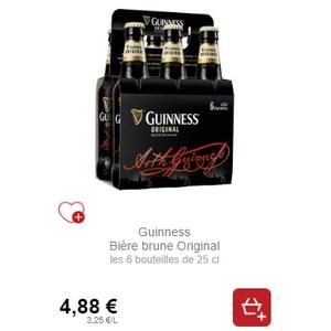 Bière brune original GUINNESS