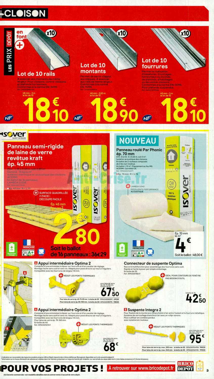 Laine De Verre 100 Mm Brico Depot Anti-crise.fr | Catalogue Brico Dépôt du 06 au 19 décembre 2019BRICO DéPôT  : le nouveau catalogue du 06 au 19 décembre 2019 est disponible! Ne ratez  pas les promos du catalogue.