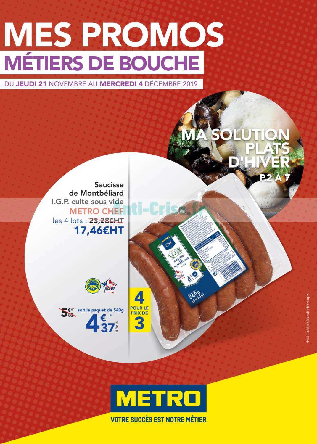 Anticrise.fr Catalogue Métro du 21 novembre au 04 décembre 2019MéTRO