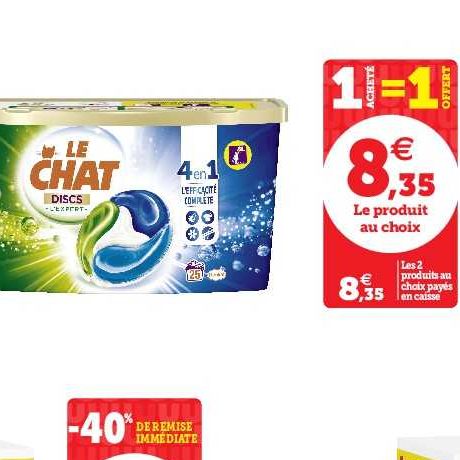 Lessive Discs Le Chat Chez Magasins U 1712 0401