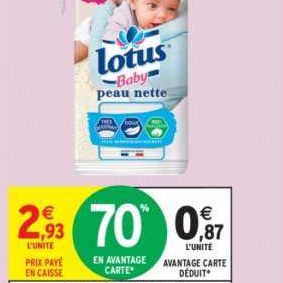 Coton Bebe Lotus Chez Intermarche 14 01 26 01 Catalogues Promos Bons Plans Economisez Anti Crise Fr