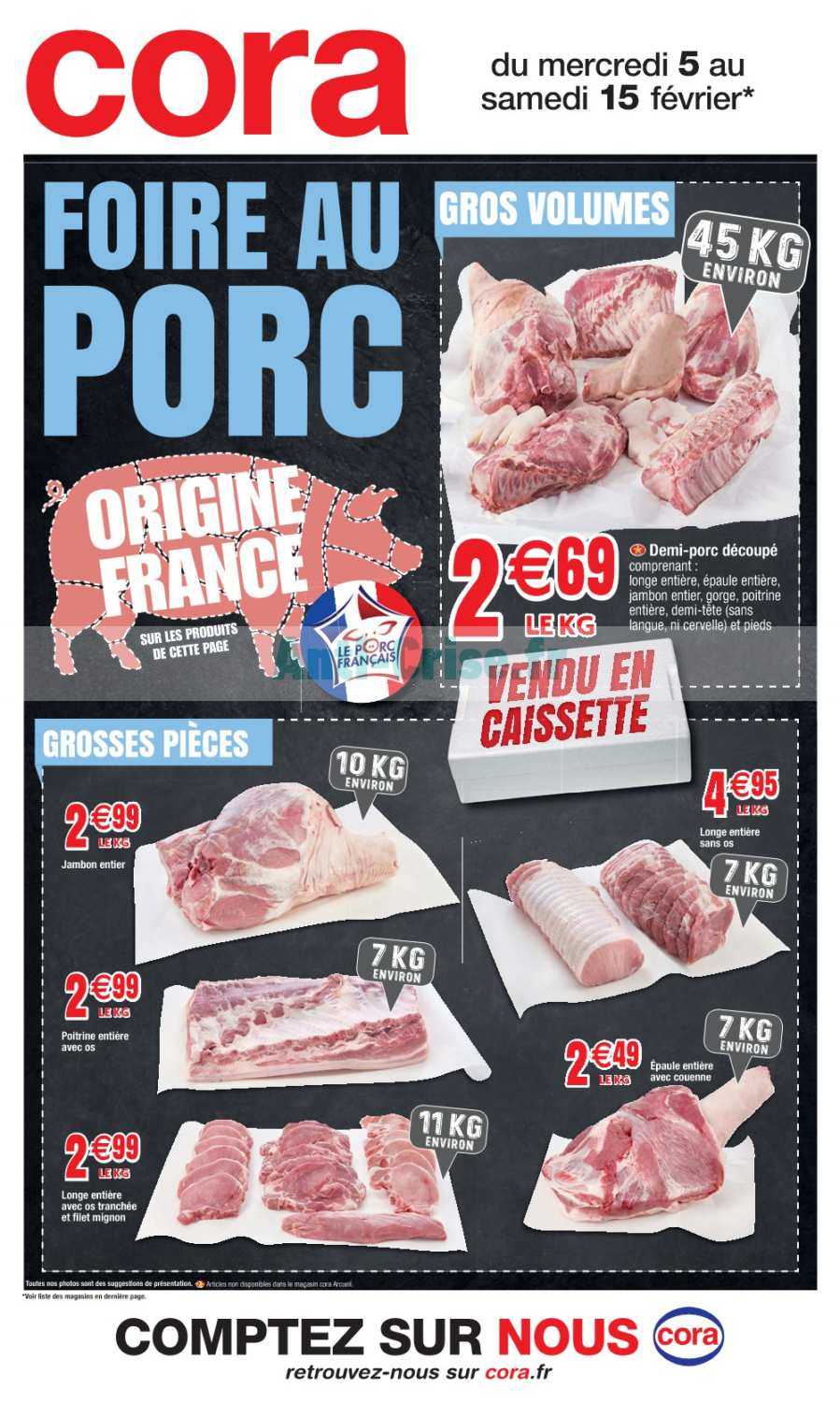 Anticrise.fr Catalogue Cora du 05 au 15 février 2020 (Foire au Porc