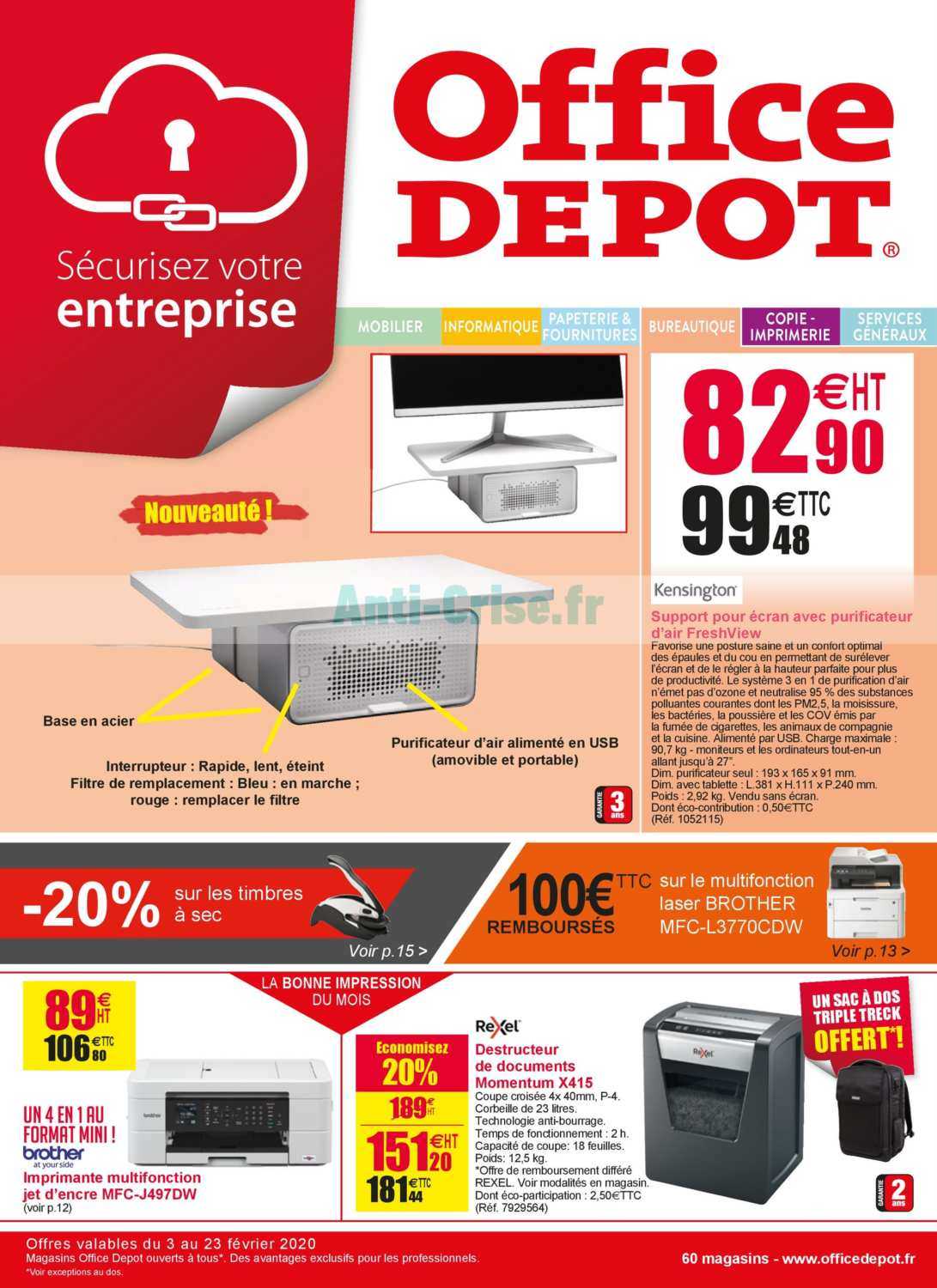Anticrise.fr Catalogue Office Dépôt du 03 au 23 février 2020OFFICE