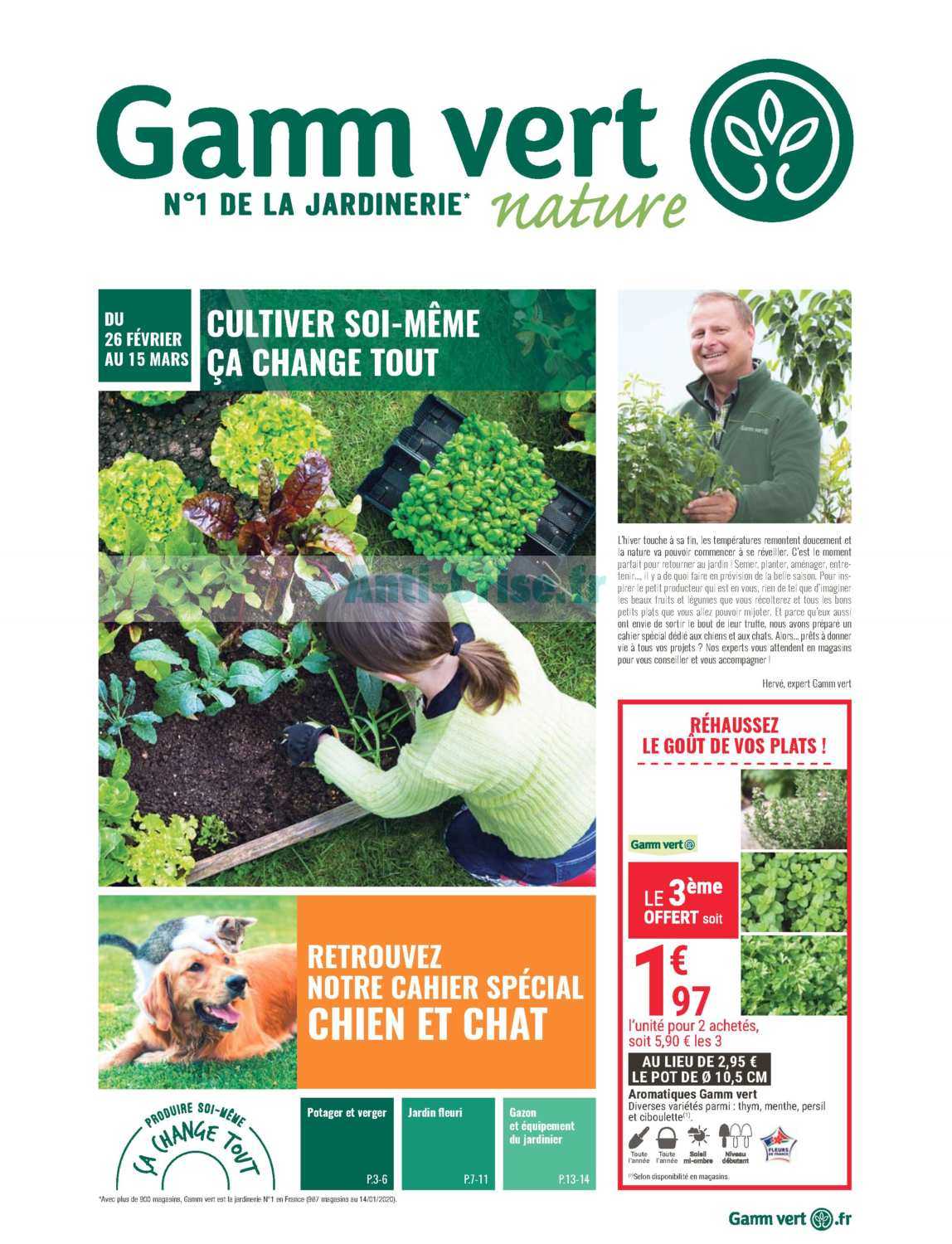 Gamm vert boën horaire