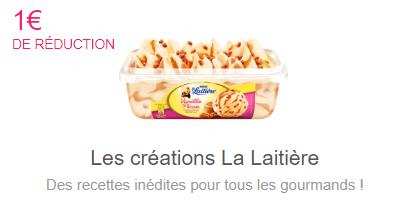 Glace en bac vanille pécan LA LAITIERE : le bac de 510g à Prix