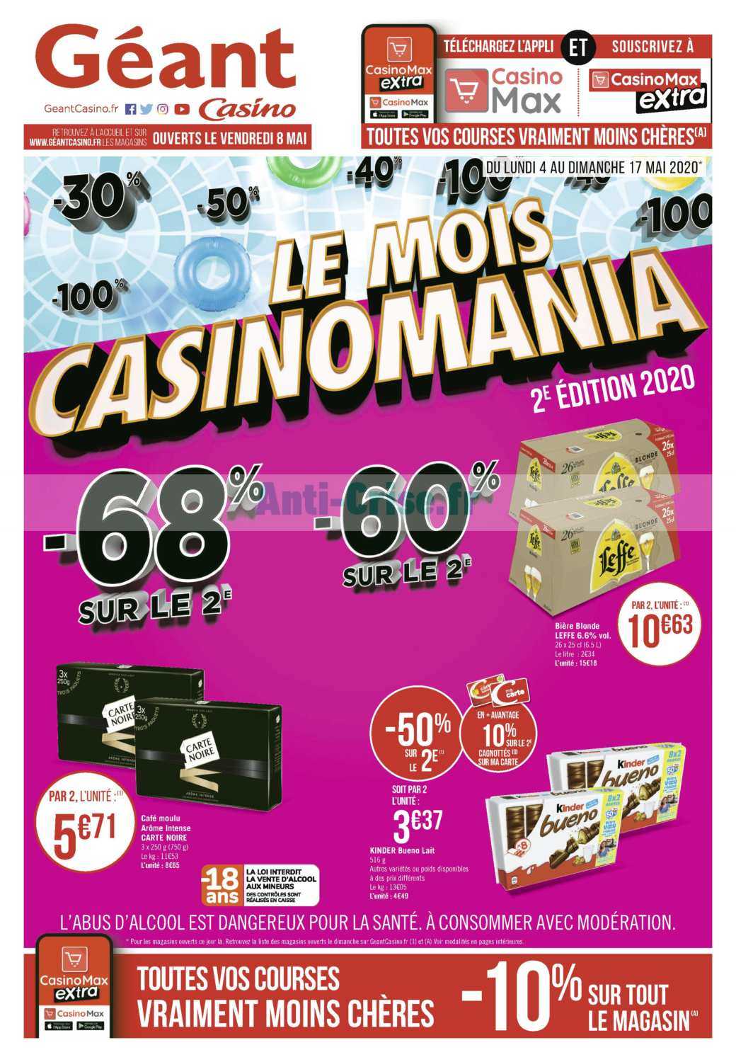 Geant casino ouvert le 8 mai 2020 calendrier