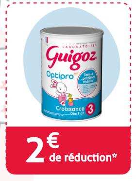 Guigoz : 3 € de réduction jusqu'au 31/12/2023 (Bon