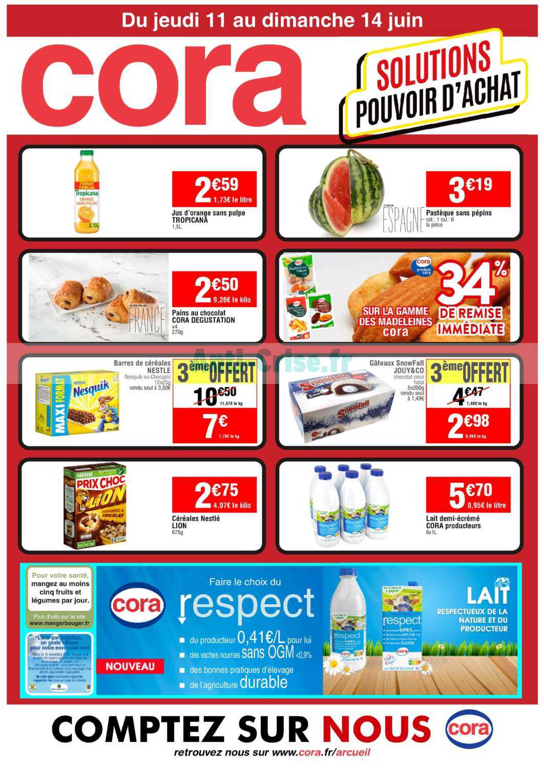 Anticrise.fr Catalogue Cora du 11 au 14 juin 2020 (Arcueil)CORA le
