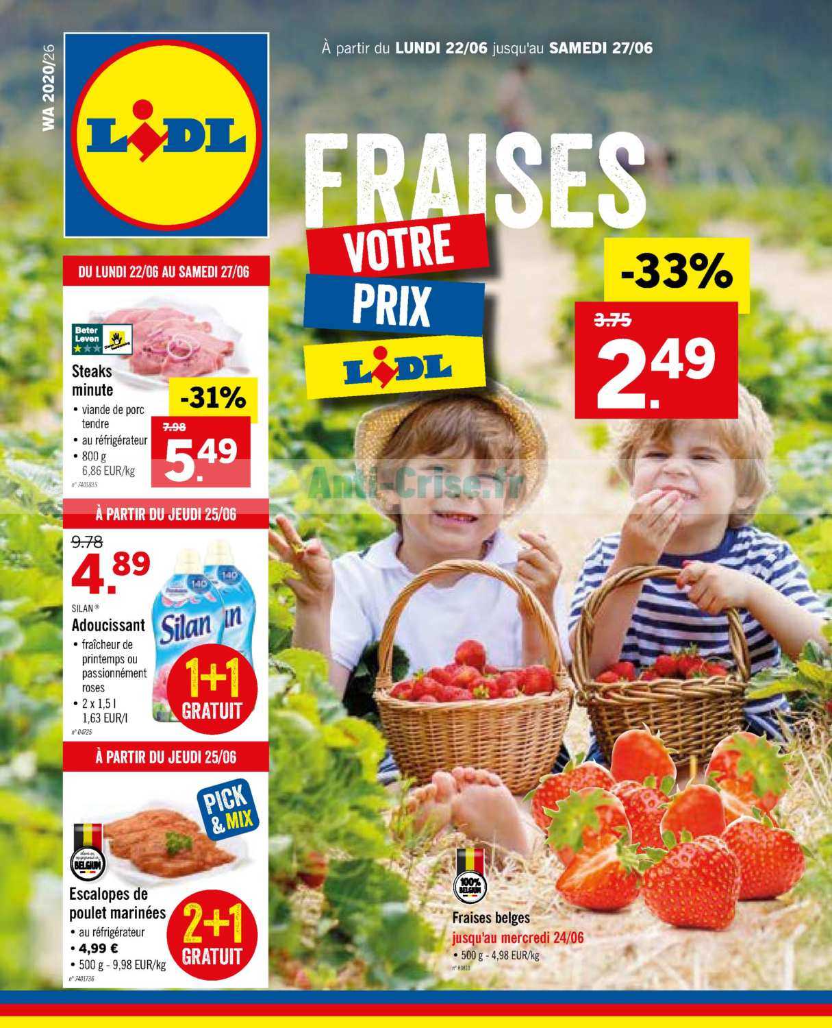Anticrise.fr Catalogue Lidl Belgique du 22 au 27 juin 2020LIDL