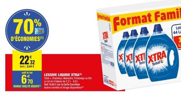 Lessive liquide X-TRA chez Carrefour Market (18/07 – 30/07) Lessive liquide X-TRA chez Carrefour Market (18/07 - 30/07) - Catalogues  Promos & Bons Plans, ECONOMISEZ ! 