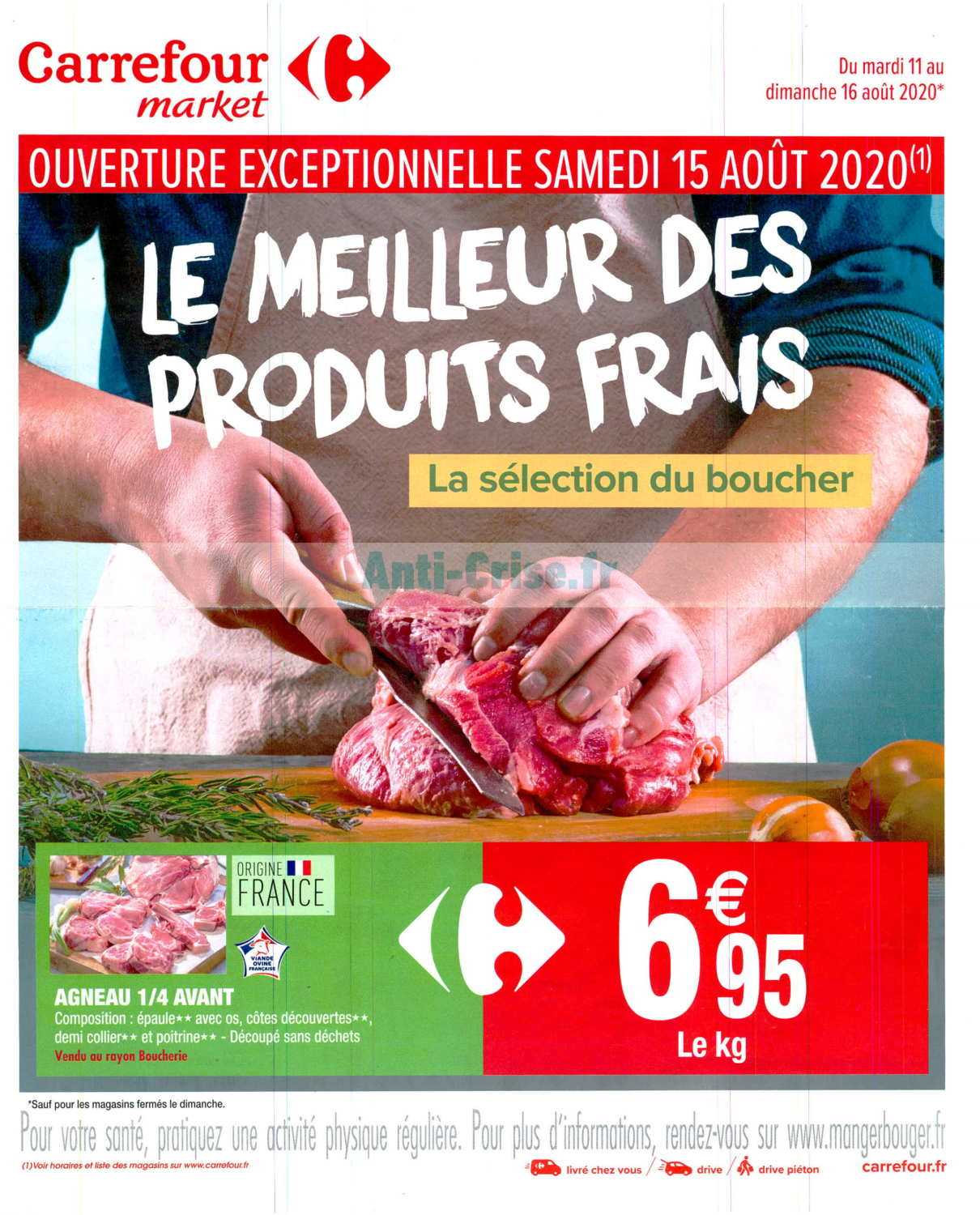 Anticrise.fr Catalogue Carrefour Market du 11 au 16 août 2020 (Frais)CARREFOUR MARKET le Anticrise.fr Catalogue Carrefour Market du 11 au 16 août 2020 (Frais)CARREFOUR MARKET le