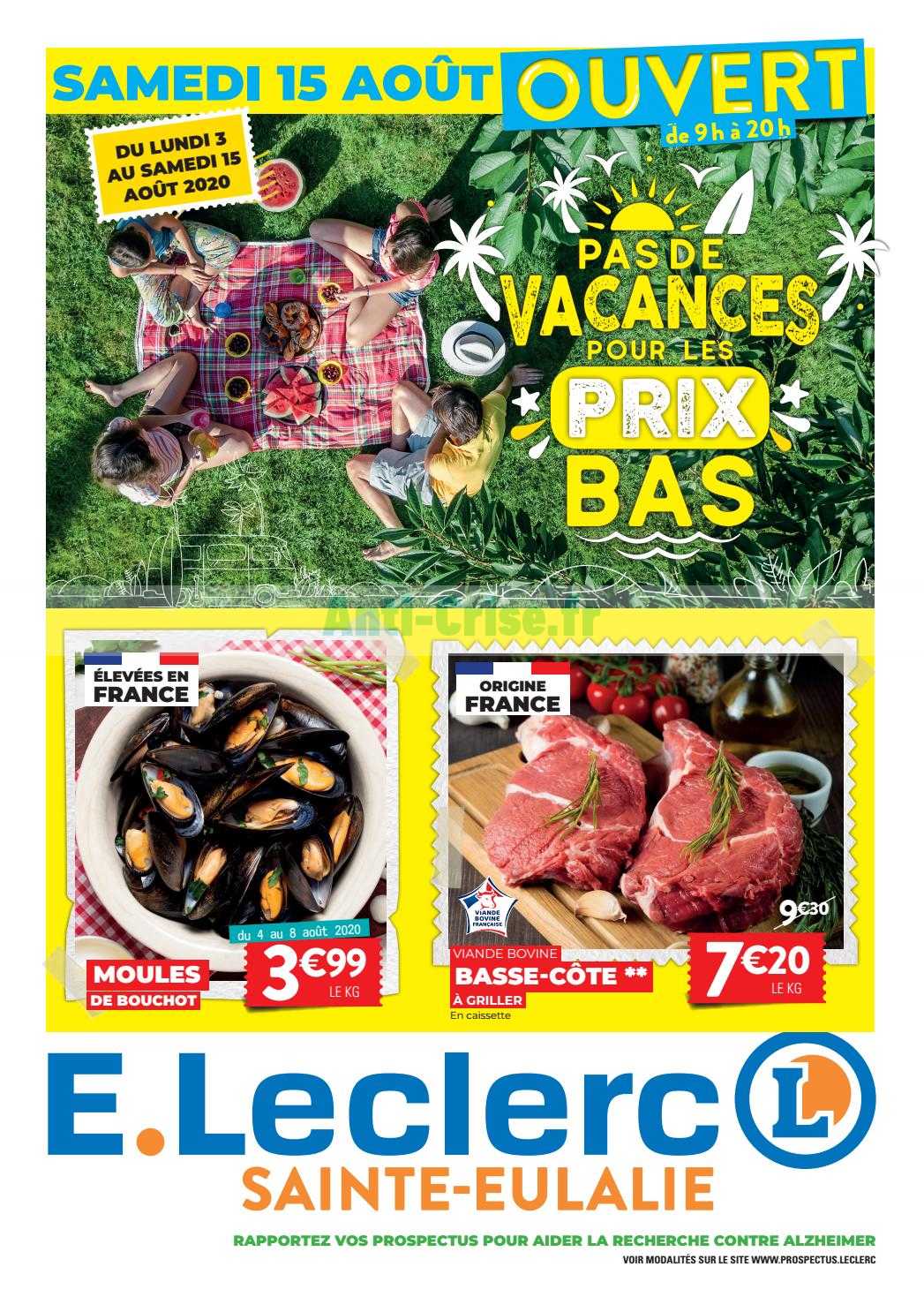Anticrise.fr Catalogue Leclerc Local du 03 au 15 août 2020 (Sainte