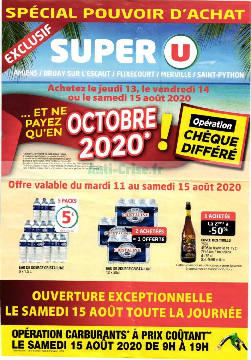 Anti-crise.fr | Catalogue Super U du 13 au 15 août 2020 (Depts 59 80 ...