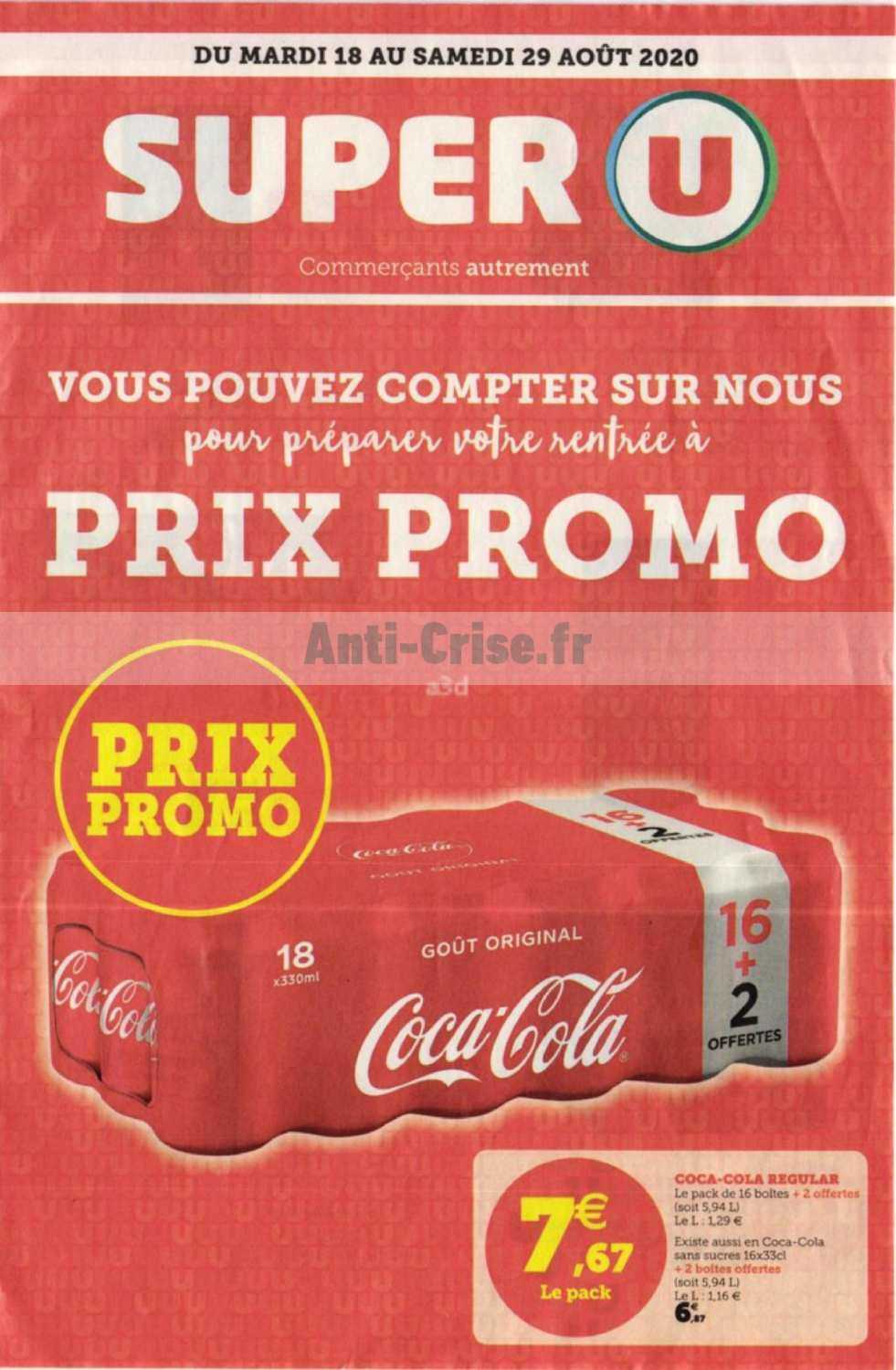 Anti-crise.fr | Catalogue Super U du 18 au 29 août 2020SUPER U : le ...