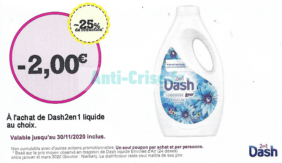 Dash 2en1 Lessive Liquide Collection Souffle précieux Le bidon de
