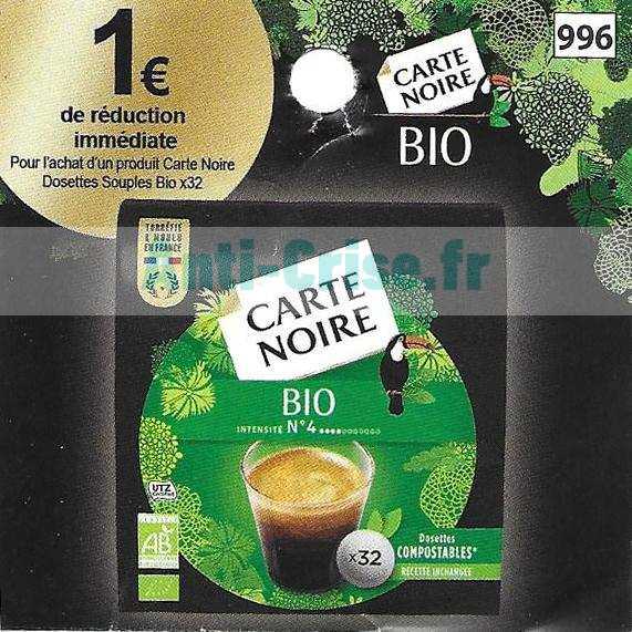 Promo Dosettes souples de café carte noire chez Carrefour Market