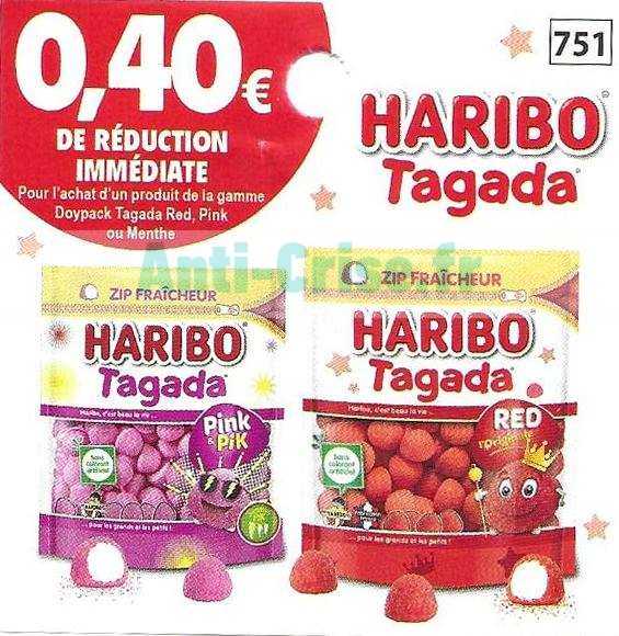 Bonbons Fraise Tagada zip fraicheur HARIBO