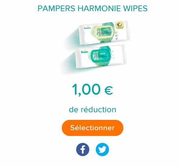 Shopmium  Lingettes Pampers Harmonie 0%