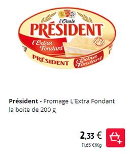 L'EXTRA FONDANT fromage - 200G - PRÉSIDENT - Savey