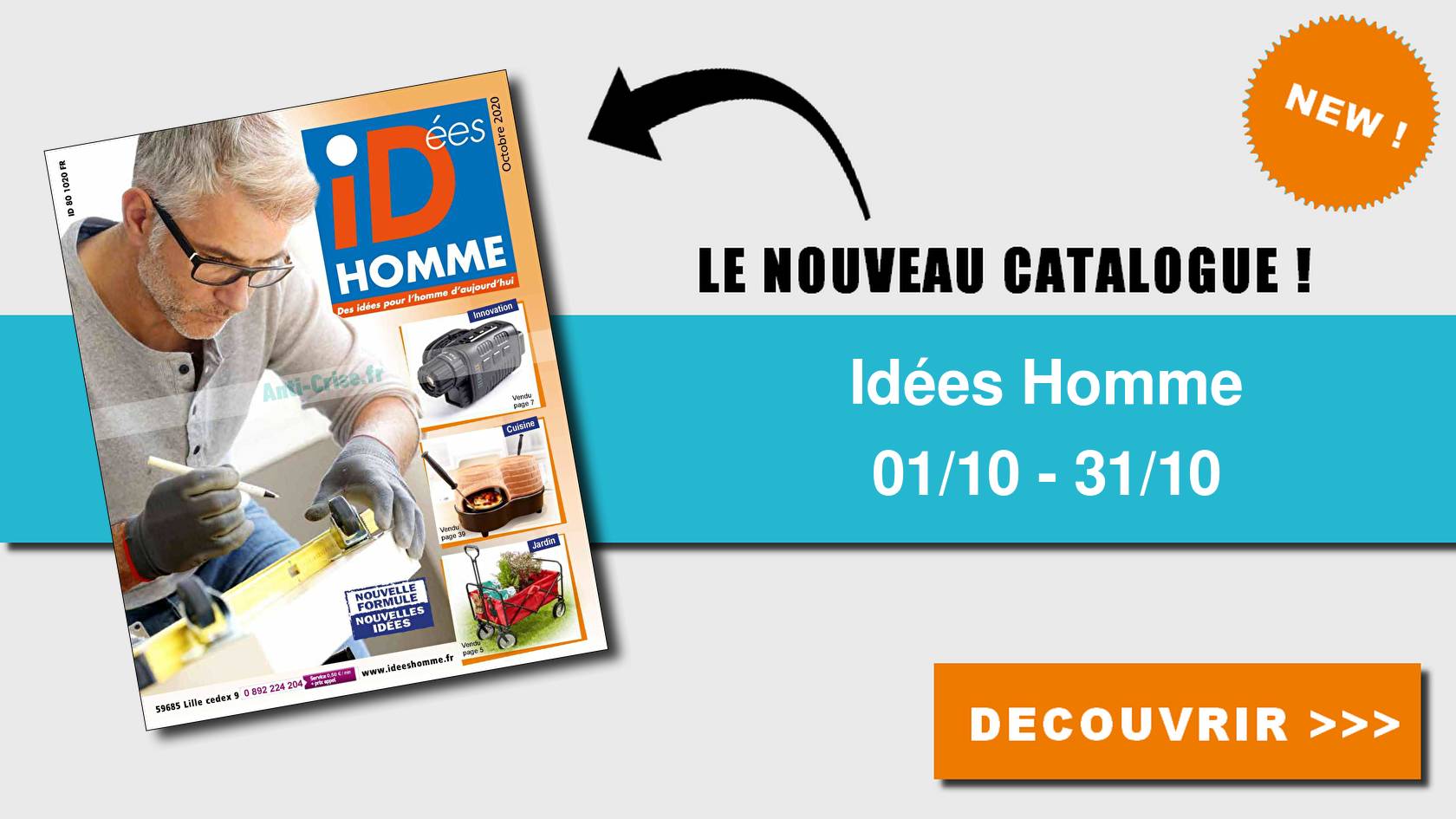 Anticrise.fr Catalogue Idées Homme du 01 au 31 octobre 2020IDéES