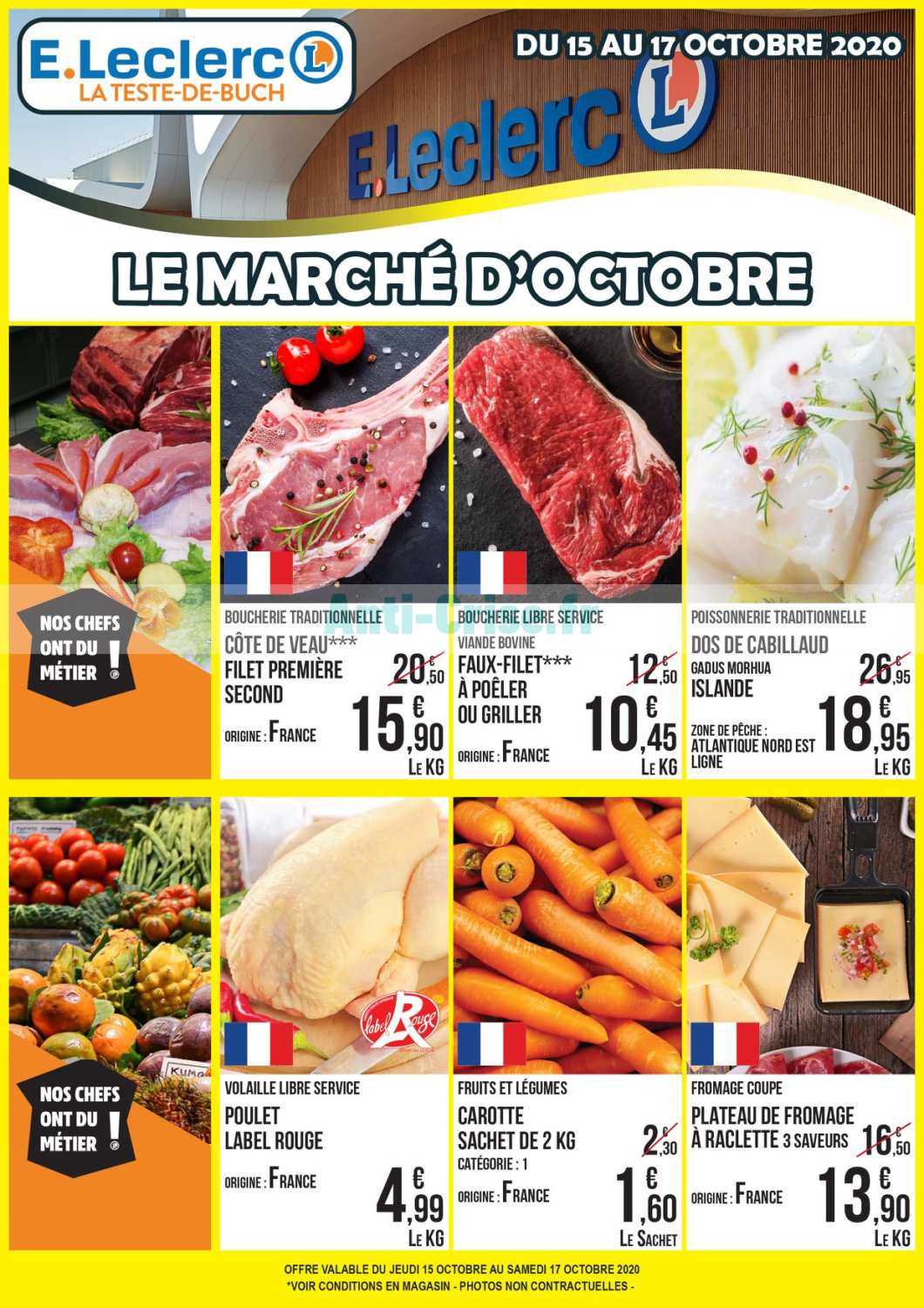 Anti-crise.fr | Catalogue Leclerc Local du 15 au 17 octobre 2020 (La-Teste -de-Buch)LECLERC LOCAL : le nouveau catalogue du 15 au 17 octobre 2020 est  disponible! Les nouvelles promos !