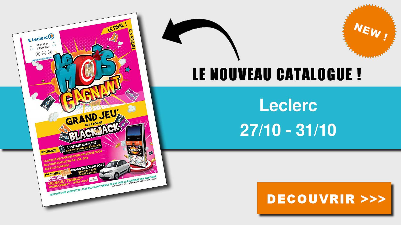 Anti Crise Fr Catalogue Leclerc Du 27 Au 31 Octobre Centre Ouest Leclerc Le Nouveau Catalogue Du 27 Au 31 Octobre Est Disponible Ne Manquez Pas Les Reductions Du Catalogue