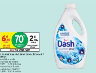Lessive liquide Dash chez Intermarché (01/12 – 06