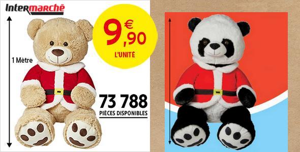 Bon Plan Intermarché : Ours ou Panda en peluche 1m à  9,90€Bon Plan Intermarché : Ours ou Panda en peluche 1m à 9,90€ -  Catalogues Promos & Bons Plans, ECONOMISEZ ! 