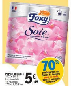 Papier Toilette Foxy chez Leclerc Nord-Est (24/11