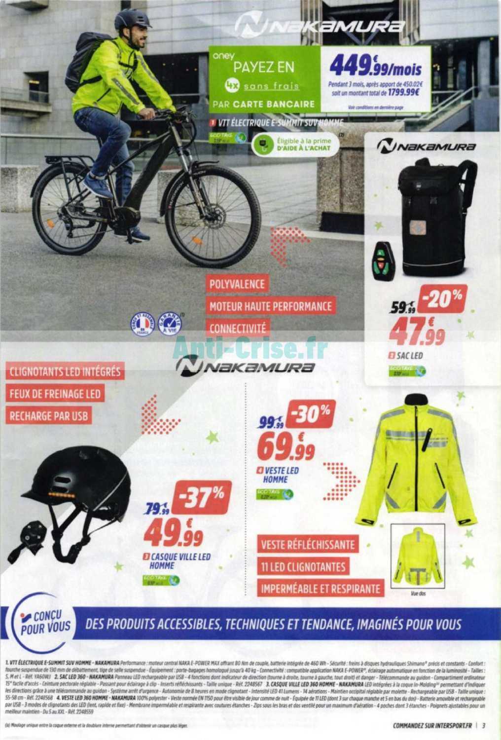 Clignotant velo online intersport