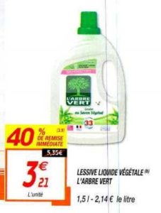 Lessive liquide L'Arbre Vert chez Netto (29/12