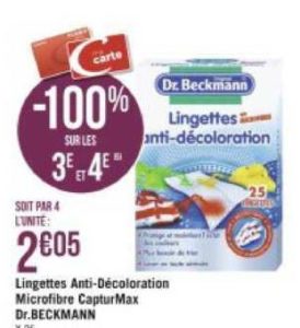 Dr. Beckmann Lingettes Anti-Décoloration Natura