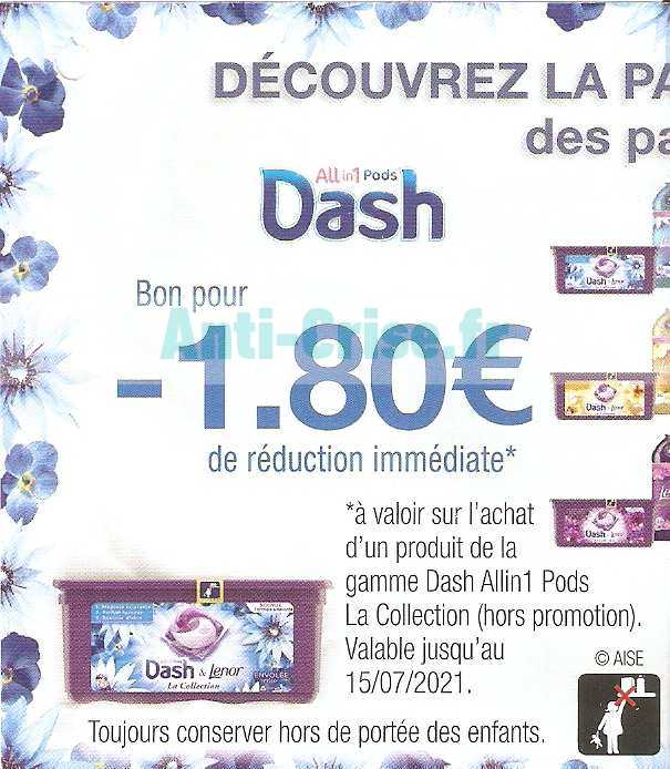 Lessive Dash chez Auchan (12/01 – 26/01)Lessive