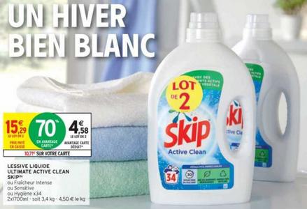 Promo Lessives Active Clean Skip chez Intermarché