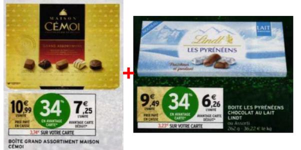 LINDT, Les Pyrénéens Assortiment de chocolats au lait 175gr 
