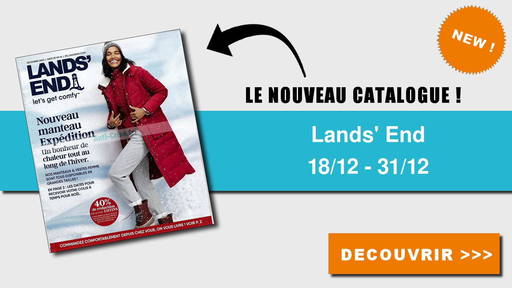 Anticrise.fr Catalogue Land’s End du 18 au 31 décembre 2020LANDS