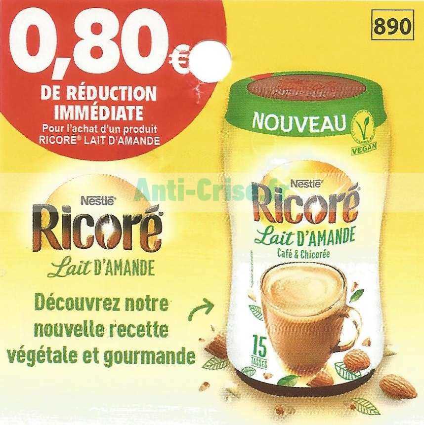 Bdr 0,80 € sur 1 produit Ricoré Lait d'amande (18/04)