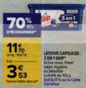 Lessive Capsules Carrefour Market ᐅ Promos et prix dans le catalogue de la  semaine