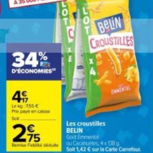 Anti Crise Fr Biscuits Aperitif Croustilles Belin Chez Carrefour 16 02 01 03 Biscuits Aperitif Croustilles Belin Chez Carrefour 16 02 01 03 Catalogues Promos Bons Plans Economisez Anti Crise Fr