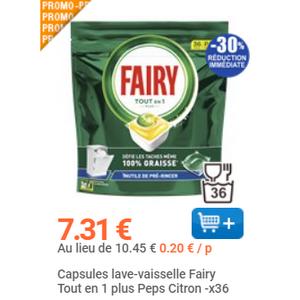 Promo Produits Lave Vaisselle fairy chez E.Leclerc 